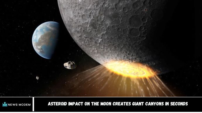 Asteroid Impact on the Moon Creates Giant Canyons in Seconds